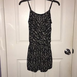 Black print romper